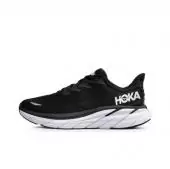 hoka femmes hommes  clifton 8 running chaussures black white